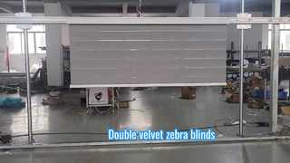 Doppie tende zebrate in velluto