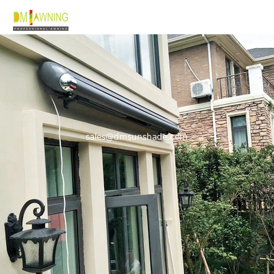 Balcony Folding Arm motorized patio awning Full Card Awning Black Shop Awning Aluminum