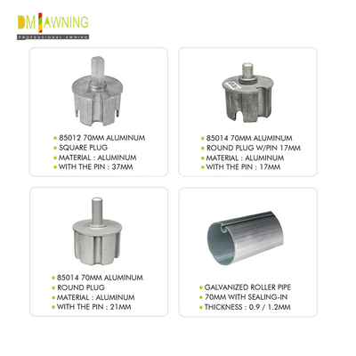 Awning Aluminum Roller Blind Kits Tube Plug Roman Blind Kit Argos Square Tube Plug