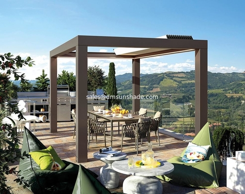 Nuova tecnologia pergola motorizzata esterno retrattile
