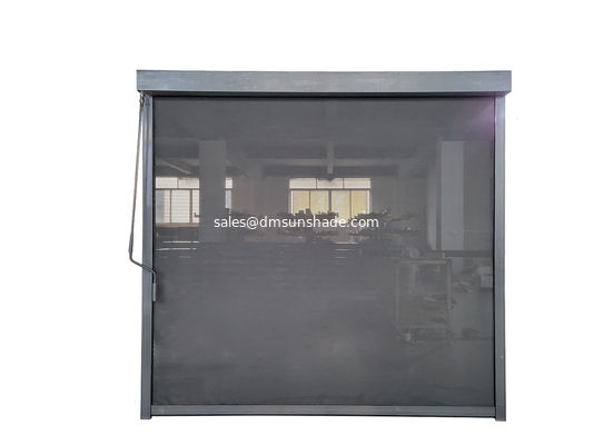 Tenda avvolgibile manuale con manovella per davanzale esterno, con zip, antivento