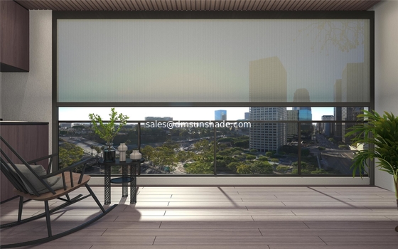 Per il settore esterno, smart window sunshade/windproof roller awning zip track blinds