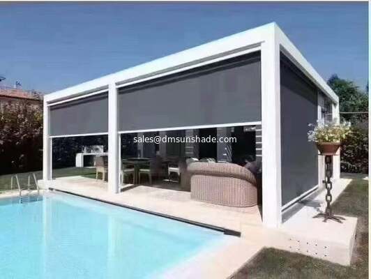 Kit tenda a rullo con zip antivento azionata a catena, soluzione durevole per applicazioni commerciali e coperture per finestre